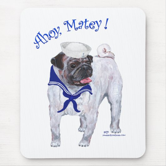 Tapis De Souris Marin Pug (Devant)