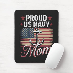 Tapis De Souris Marine américaine Mère fière - Fière de l'US