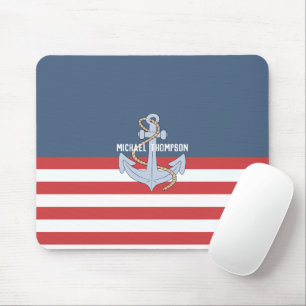Tapis De Souris Marine nautique moderne avec ancre