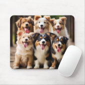 Tapis De Souris Marionnettes : adorables chiots Mousepad (Avec souris)