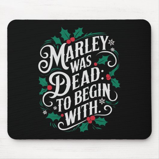 Tapis De Souris Marley Was Dead To Begin With Funny Novelty Christ (Devant)