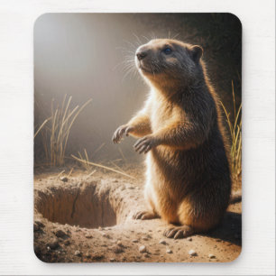 Tapis De Souris Marmotte au soleil