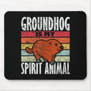 Tapis De Souris Marmotte La Marmotte Est Mon Animal Spirituel _3