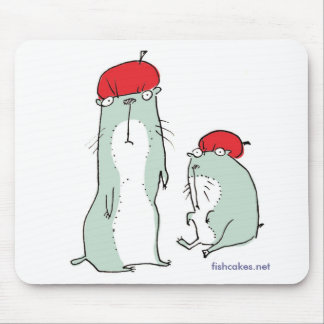 Tapis De Souris Marmottes dans des casquettes -- mousepad