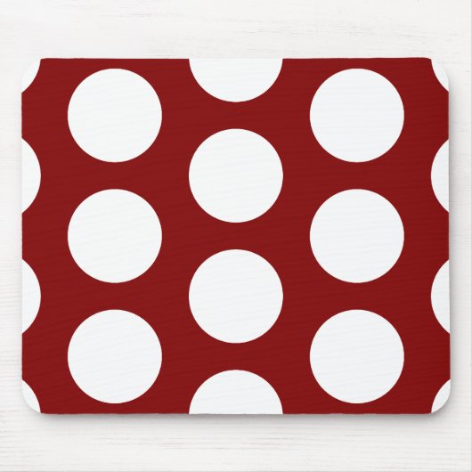Tapis De Souris Maroon aux Pois blancs (Devant)