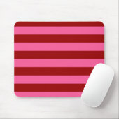 Tapis De Souris Maroon Rouge rose rayures Design (Avec souris)