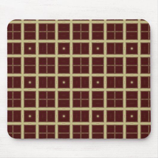 Tapis De Souris Maroon Square Tiles Mouse Pad (Devant)