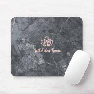 Tapis De Souris Marque personnalisée de studio de manucure en marb