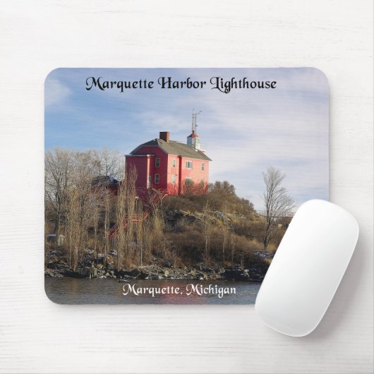 Tapis De Souris Marquette Harbour Lighthouse mousepad (Avec souris)