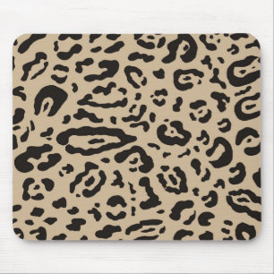 Tapis De Souris Marron et noir imprimé animal cheetah léopard