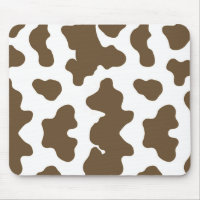 Marron rustique  & Impression de vache blanche Cou