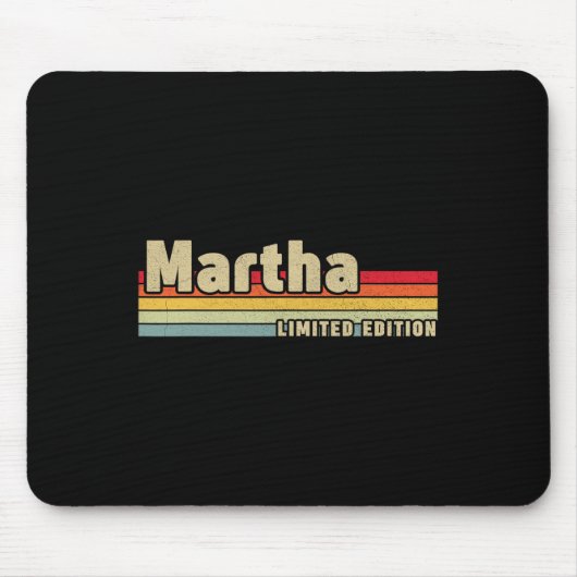 Tapis De Souris Martha Nom Cadeau Personnalisé Anniversaire Fun Ch (Devant)
