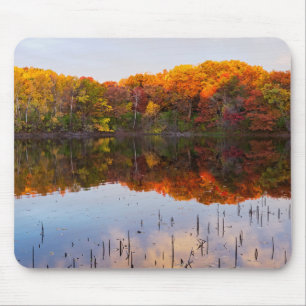 Tapis De Souris marthaler park automne et étang réflexions