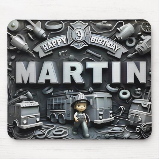 Tapis De Souris MARTIN ~ Fireboy ! ~ Mousepad (Devant)