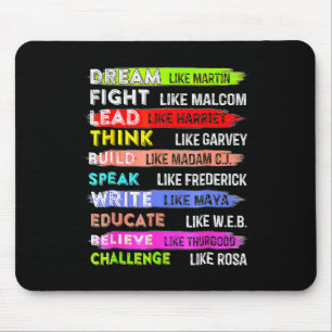 Tapis De Souris Martin Mois de l'histoire des Noirs Noir Afro Afri
