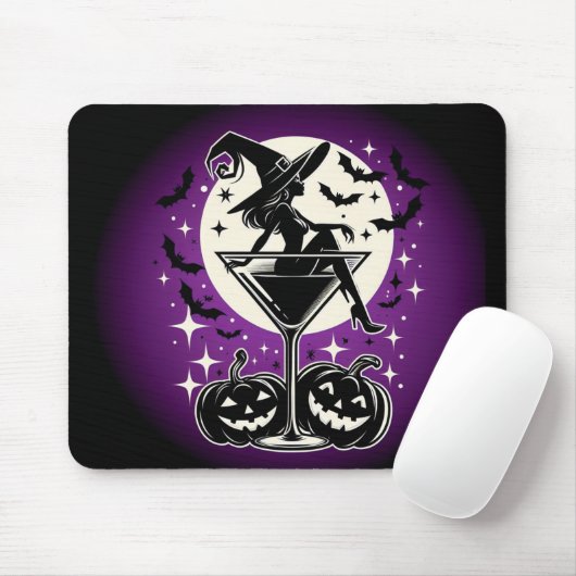 Tapis De Souris Martini de la Sorcière Violette (Avec souris)