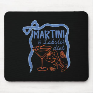 Tapis De Souris Martini Et Homard Diet Côtière Été Amusant Summe