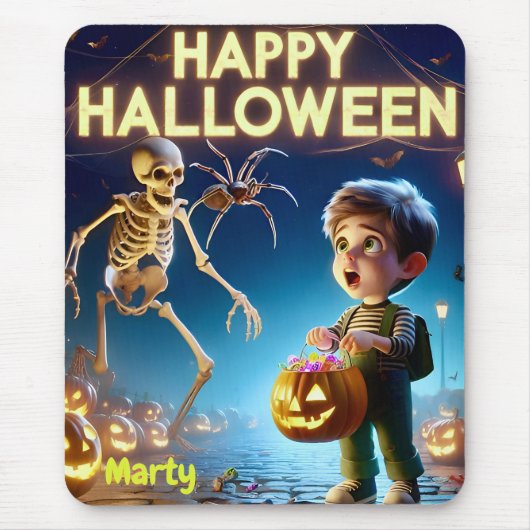 Tapis De Souris MARTY ~ Joyeux Halloween ~ Mousepad (Devant)