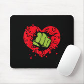 Tapis De Souris Marvel Hulk Smash Heart Saint-Valentin (Avec souris)