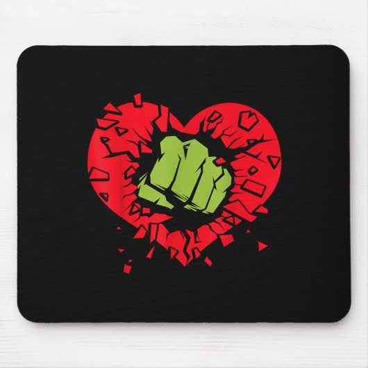 Tapis De Souris Marvel Hulk Smash Heart Saint-Valentin (Devant)