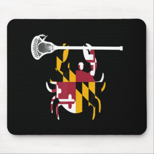 Tapis De Souris Maryland Crabe Lacrosse Garçons Stick LAX Soeur Br