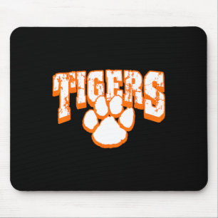 Tapis De Souris Mascotte d'esprit scolaire des Tigres retour à l'é