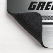 Tapis De Souris Masculine Faux Grandes Argent Design Monogramme (Coin)