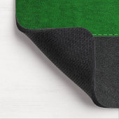 Tapis De Souris Masculine Monogramme en cuir vert et noir (Coin)
