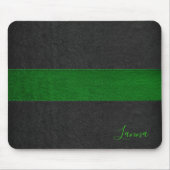 Tapis De Souris Masculine Monogramme en cuir vert et noir (Devant)