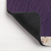 Tapis De Souris Masculine monographique moderne en cuir violet (Coin)