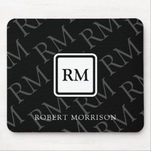 Tapis De Souris Masculine Professional Moderne Élégant Monogramme