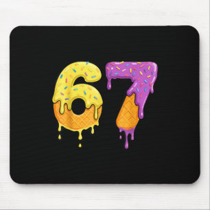 Tapis De Souris Mason 67 Glace Dégoulinant Mème Six Sept Drôle