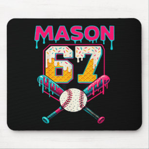 Tapis De Souris Mason drôle 67 Six Sept Srt Mème Crème Glacée Gout