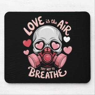 Tapis De Souris Masque à gaz crâne Saint-Valentin Kawaii Amour Est