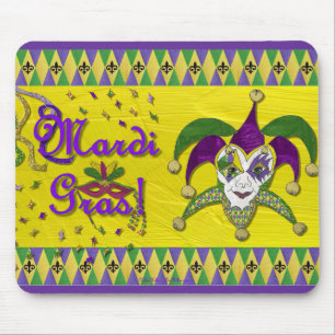 Tapis De Souris Masque de bouffon Mardi Gras Arlequin