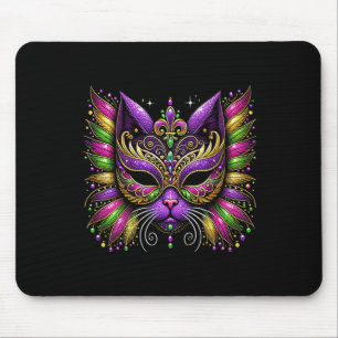 Tapis De Souris Masque de chat de Mardi Gras Nouvelle-Orléans Femm
