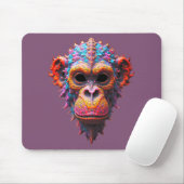 Tapis De Souris Masque de chimpanzé orné (Avec souris)