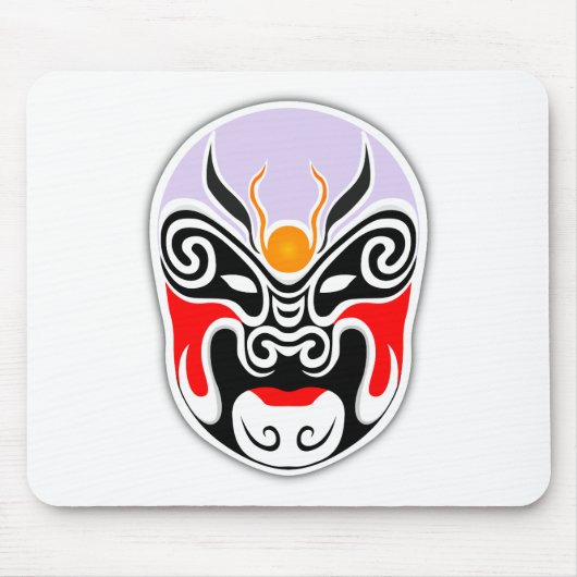 Tapis De Souris Masque de dragon tribal (Devant)