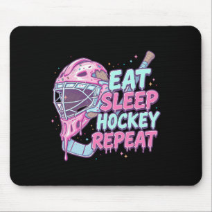 Tapis De Souris Masque de gardien de but de hockey à gouttes de gl