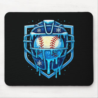 Tapis De Souris Masque de receveur de baseball à égouttement de No