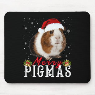 Tapis De Souris Masque de visage Joyeux Pigmas Amusement Cochon d'