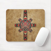 Tapis De Souris Masque en pierre de Sun de Haida (Avec souris)