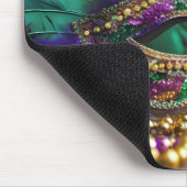 Tapis De Souris Masque Mardi Gras Avec Plumes (Coin)