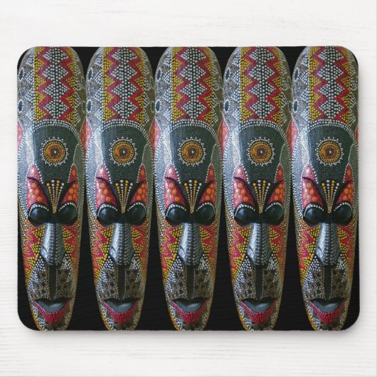 Tapis De Souris Masque tribal africain peint à la main (Devant)