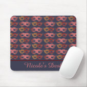 Tapis De Souris Masques de masquerade de Bourgogne sur mesure (Avec souris)
