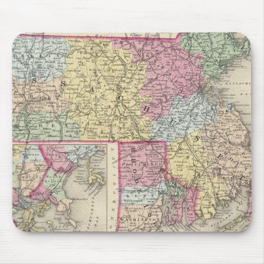 Tapis De Souris Massachusetts Et Rhode Island 2 (Devant)