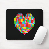 Tapis De Souris Master Builder Block Brick Building Heart Valentin (Avec souris)