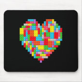 Tapis De Souris Master Builder Block Brick Building Heart Valentin (Devant)