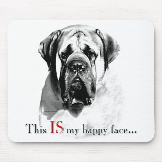 Tapis De Souris Mastiff Happy Face Mousepad (Devant)