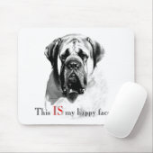 Tapis De Souris Mastiff Joyeux visage (Avec souris)